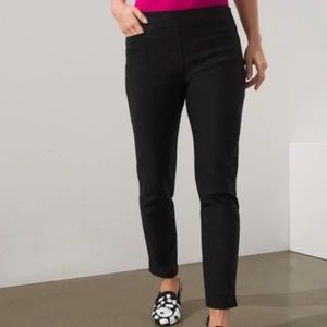 Chicos' Brigitte So Slimming Basic Slit Ankle Pants - Black - Size 1